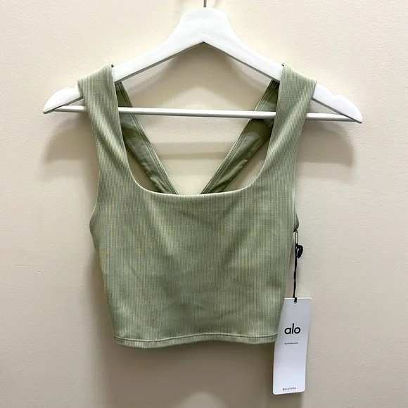 ALO Yoga | Intimates & Sleepwear | Alo Yoga Limestone Ribbed Chic Tank |  Poshmark